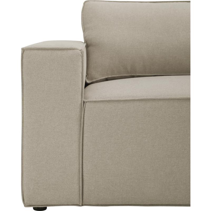 LILOLA Ermont Sofa with Reversible Chaise in Beige Linen. Picture 4