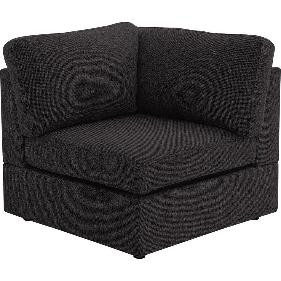 LILOLA Cassia Modular Sectional Sofa with Ottoman in Dark Gray Linen. Picture 3