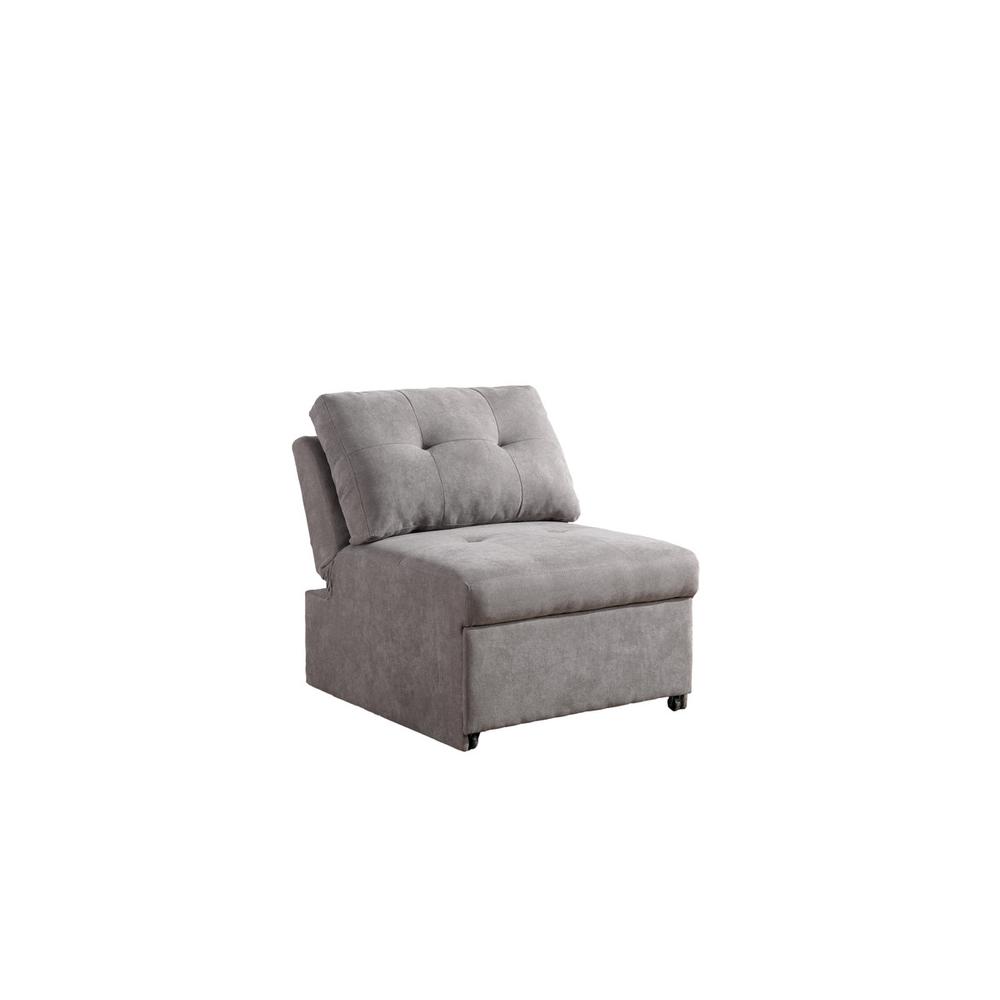 Kai Gray Woven Convertible Chair. Picture 2