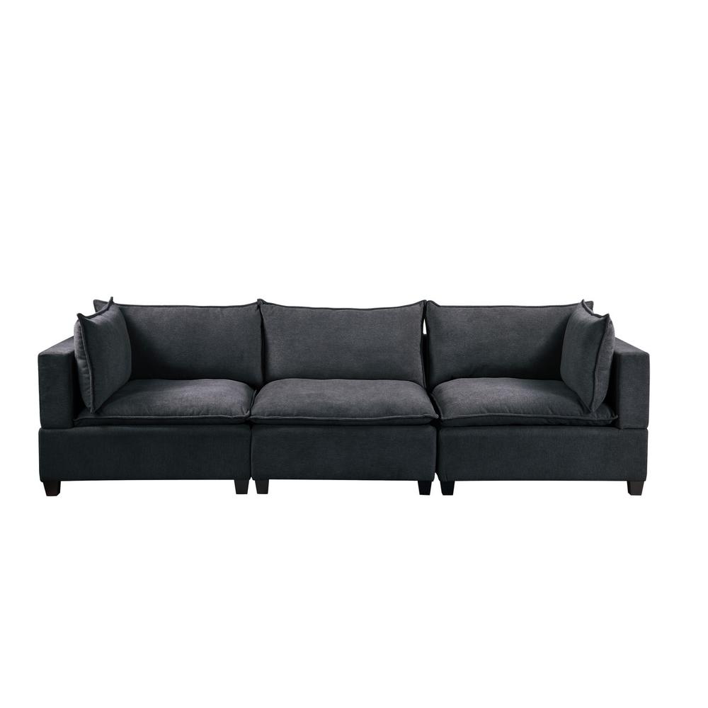 Madison Dark Gray Fabric Sofa Couch. Picture 3