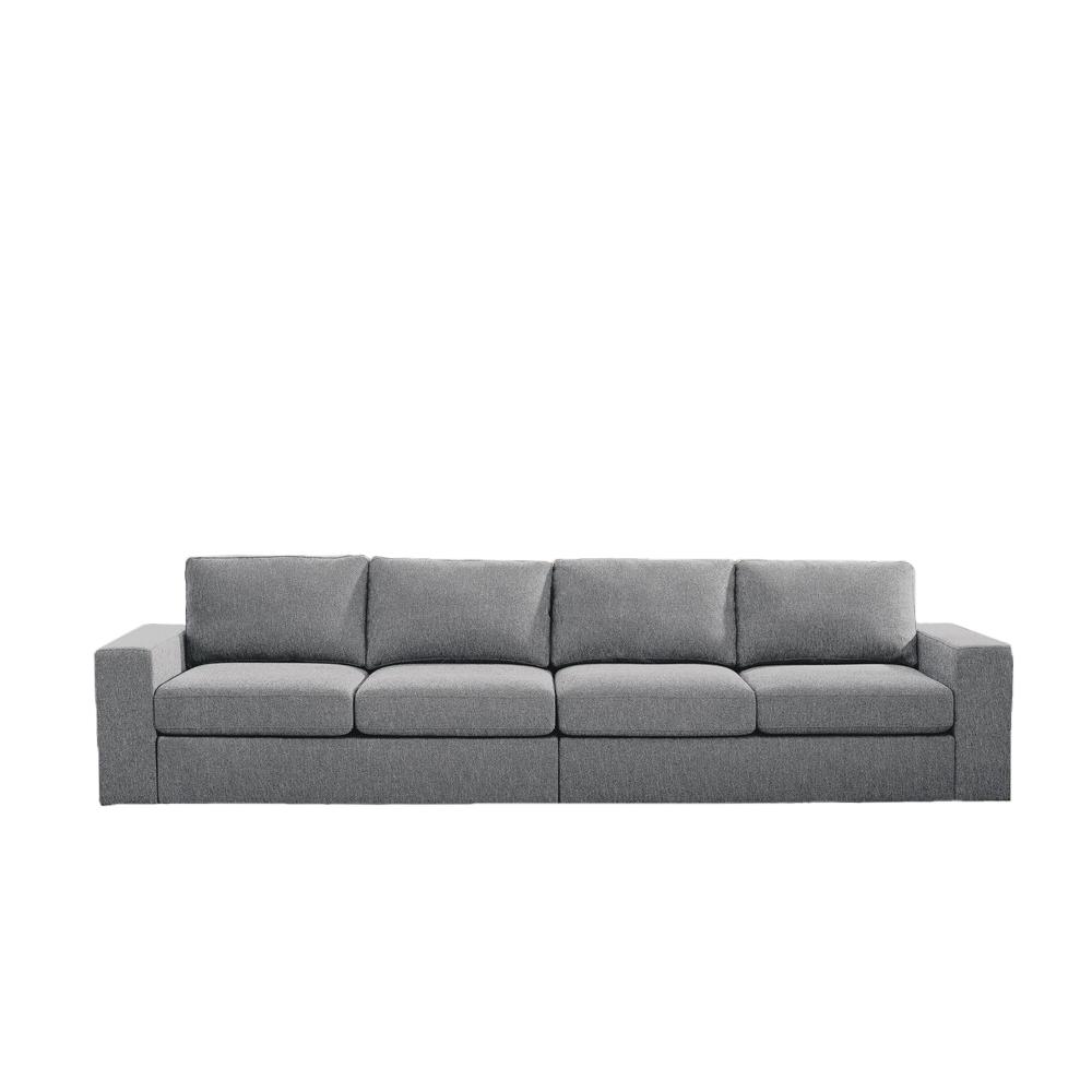 London 4 Seater Sofa in Light Gray Linen. The main picture.