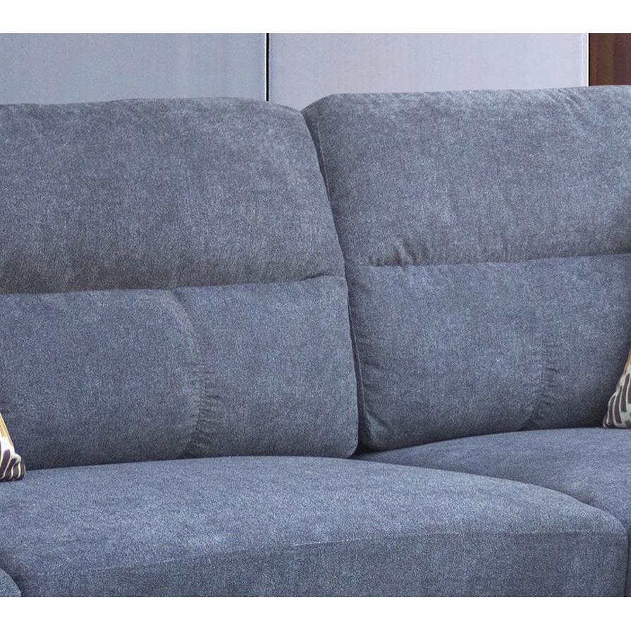 Diego Gray Fabric Sectional Sofa with Right Facing Chaise, Storage Ottoman, and 2 Accent Pillows. Picture 4