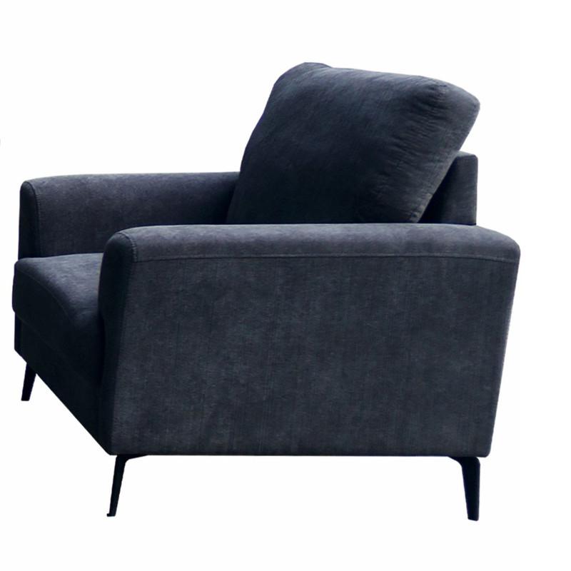 Black Fabric Sofa Loveseat Chair Living Room Set. Picture 7