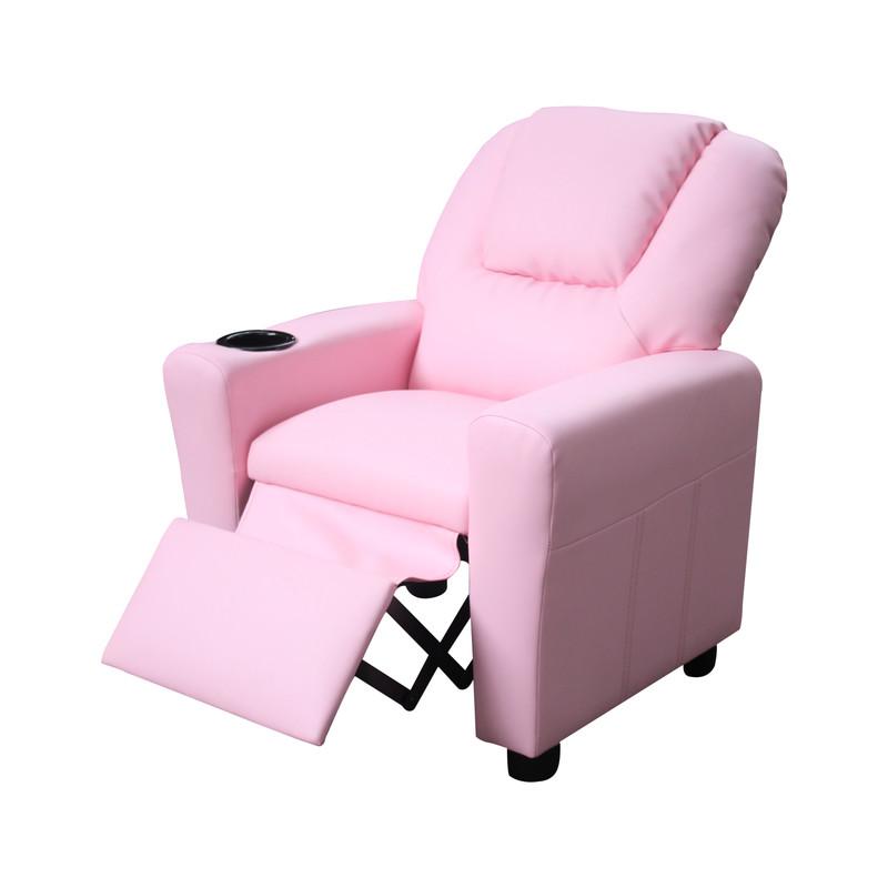 Marisa Pink PU Leather Kids Recliner Chair. Picture 1