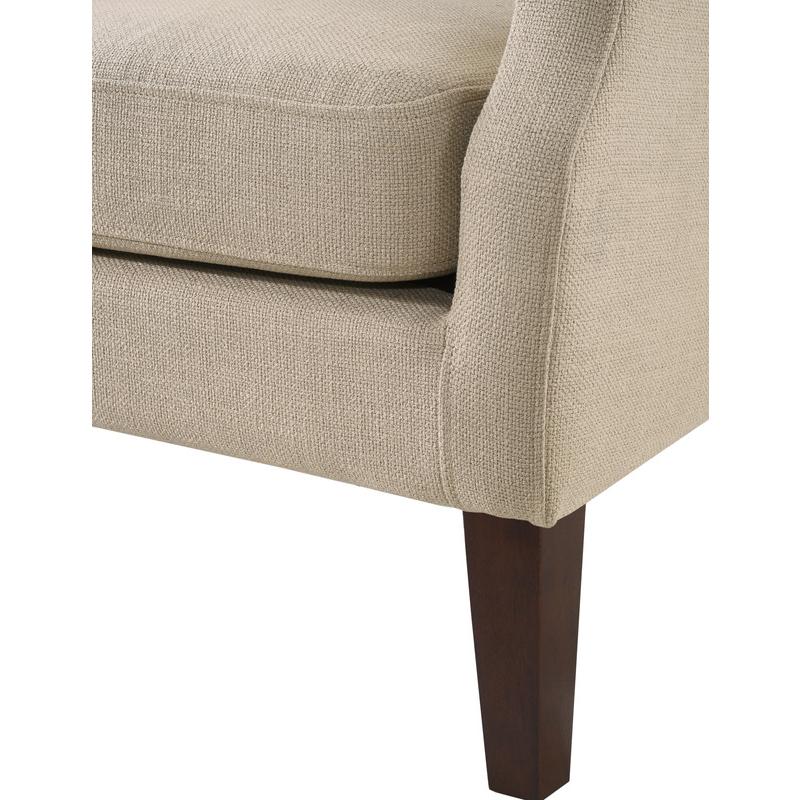 Irwin Beige Linen Button Tufted Wingback Chair. Picture 5