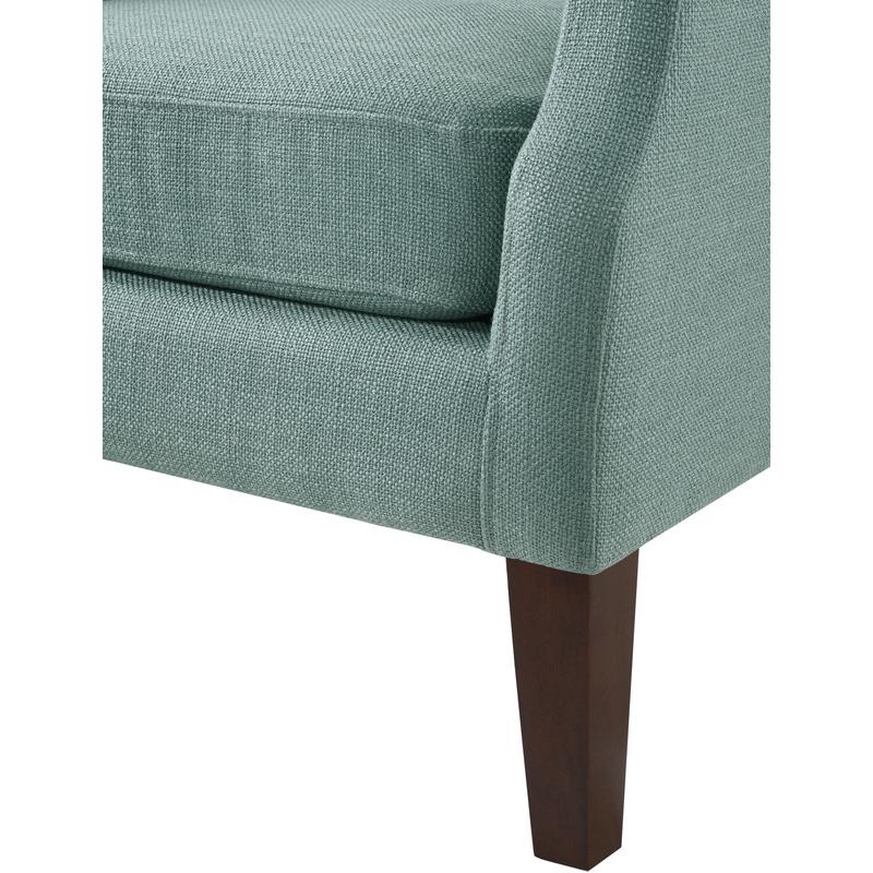 Irwin Teal Linen Button Tufted Wingback Chair. Picture 5