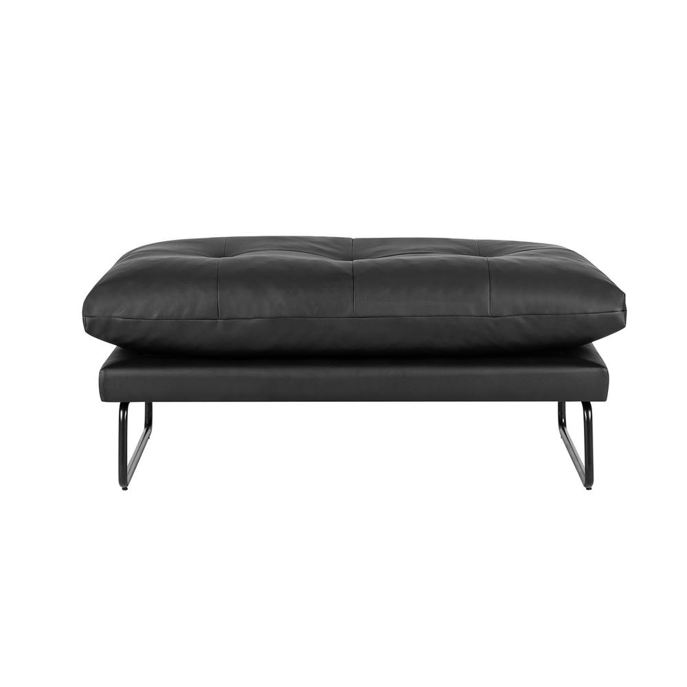 Karla Black PU Leather Contemporary Loveseat and Ottoman. Picture 8