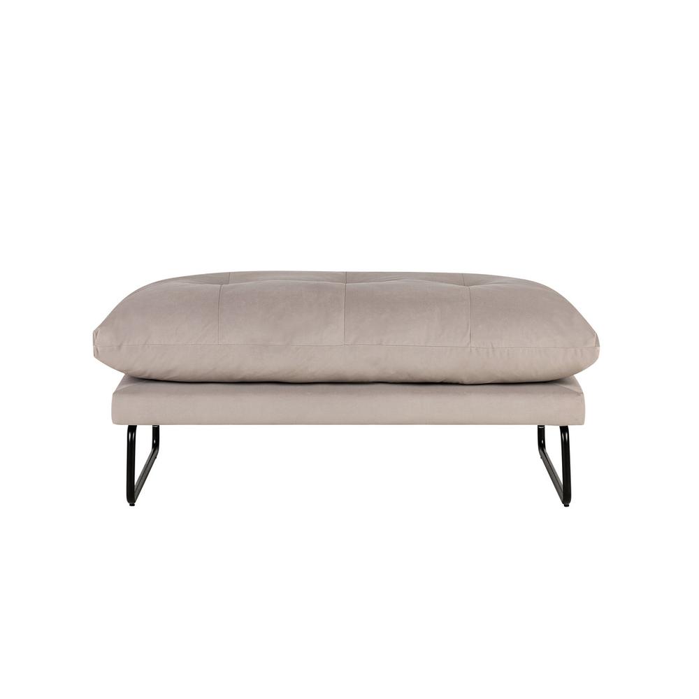 Karla Gray Velvet Contemporary Loveseat and Ottoman. Picture 8
