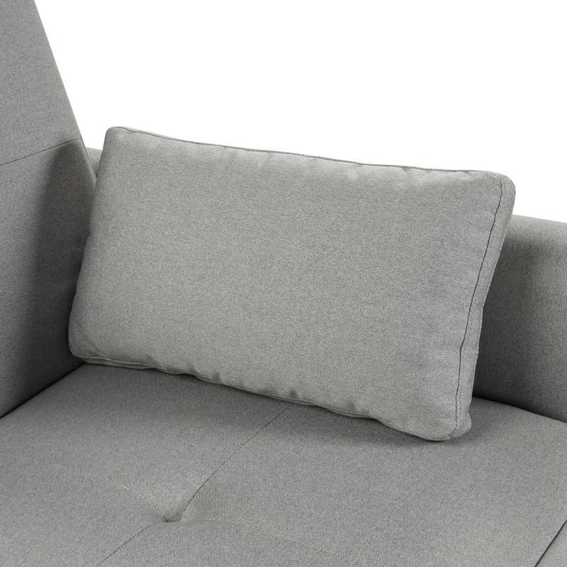 Fabian Gray Convertible Sleeper Sofa with Pillows. Picture 7