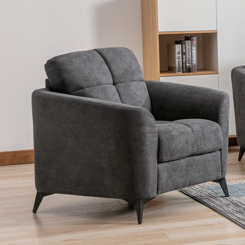 Callie Gray Velvet Fabric Chair. Picture 5