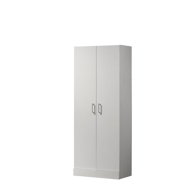 Alara White 60" Height Simplistic Modern Double Door Storage Cabinet. Picture 2