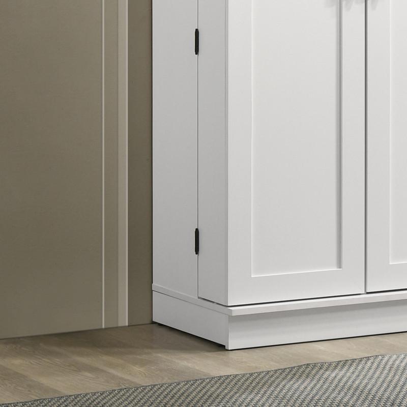 Lincoln White Storage Cabinet with Swing-Out Storage Door. Picture 5