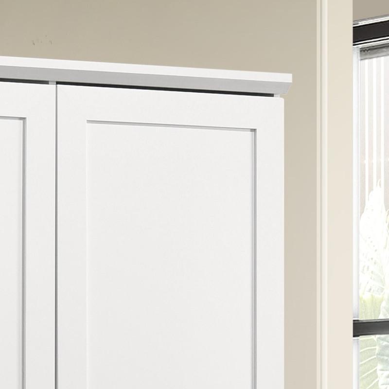 Lincoln White Storage Cabinet with Swing-Out Storage Door. Picture 6