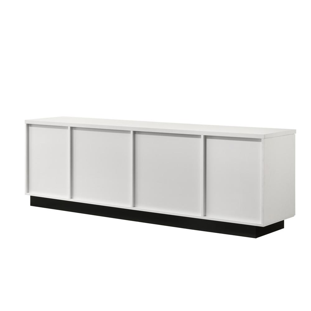 Matilda 70.5"W White Finish TV Stand with Drawers. Picture 3