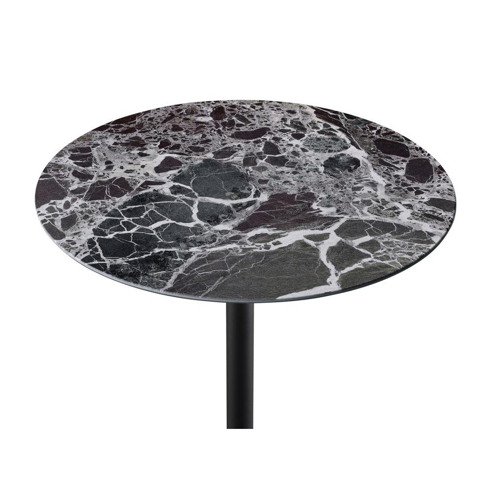 Orbit End Table with Height Adjustable Black Marble Textured Top. Picture 3