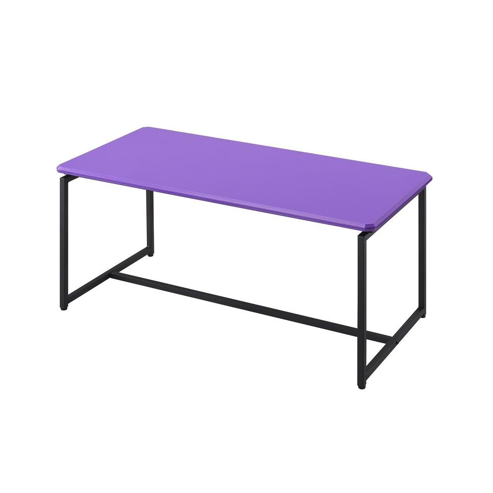 GT 3 Piece Violet Carbon Fiber Wrap Coffee Table and End Table Set. Picture 2