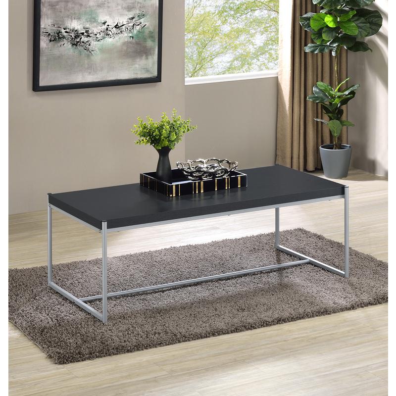 Lennox 3 Piece Black Coffee and End Table Set. Picture 6