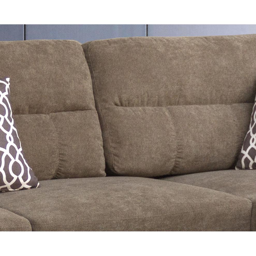 Fabric Sectional Sofa with Right Facing Chaise, Storage Ottoman. Picture 6