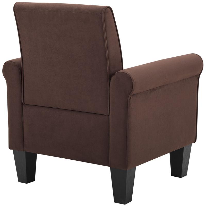 Angelo Chocolate Microfiber Fabric Armchair. Picture 3