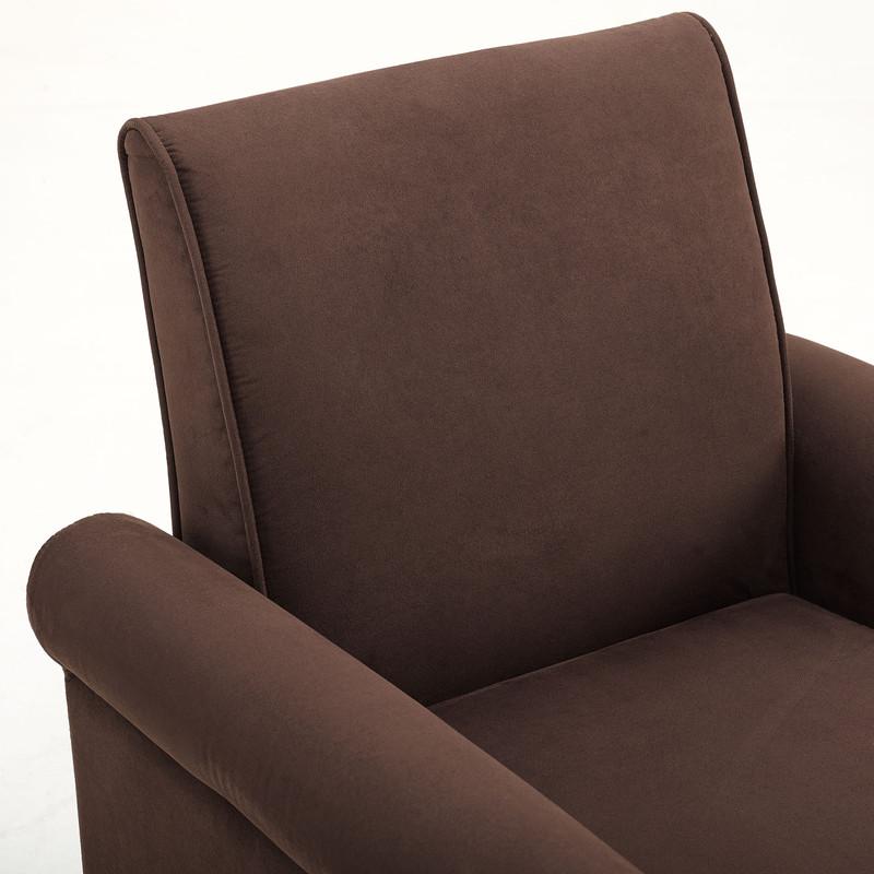Angelo Chocolate Microfiber Fabric Armchair. Picture 4