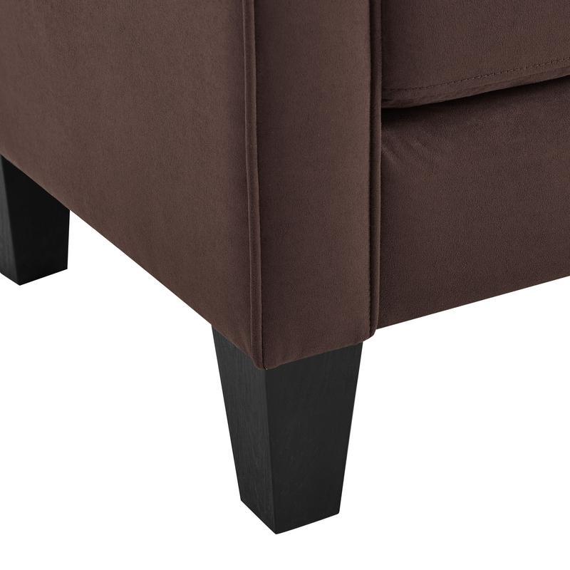 Angelo Chocolate Microfiber Fabric Armchair. Picture 6