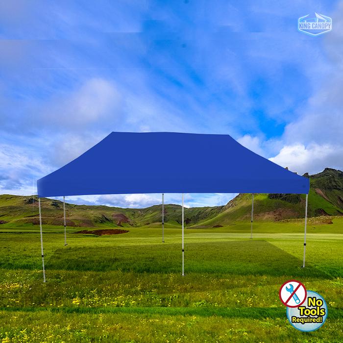 ATHENA 10X20 WHITE FRAME Instant Pop Up Tent w/ BLUE Cover. Picture 2