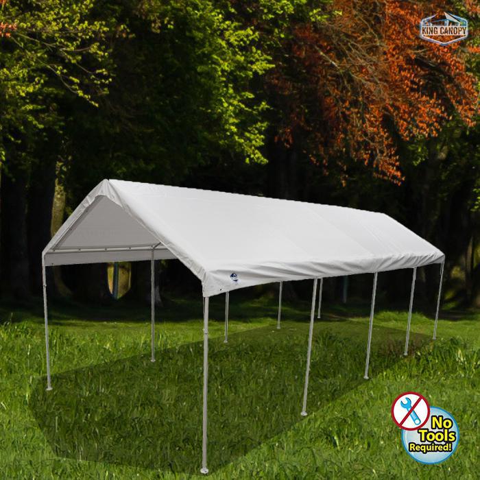 King Canopy Universal Canopy 10-Feet by 27-Feet, 1 3/8-Inch Steel Frame, 10 Leg. Picture 1