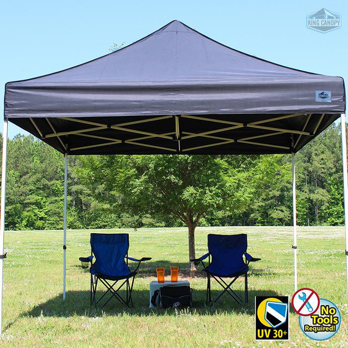 King Canopy Festival 10-Feet by 10-Feet Instant Pop up Canopy 1-Inch Steel Frame. Picture 1