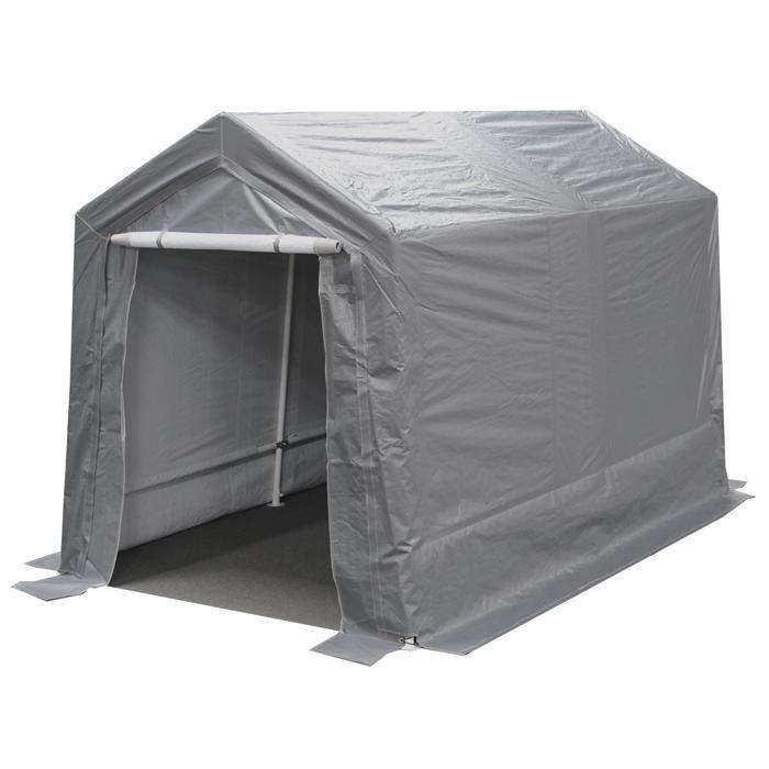 King Canopy Storage Shed  7-Feet by 12-Feet, 1.5-Inch Steel Frame,  6-LEG, Grey. Picture 1
