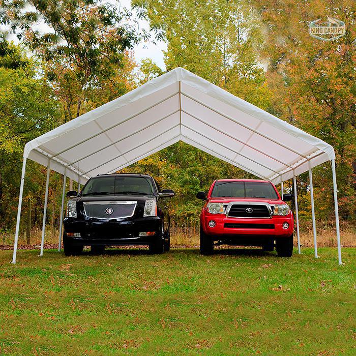 King Canopy  Hercules 18-Feet by 27-Feet, 2-Inch Steel Frame, 10-Leg, White. Picture 1