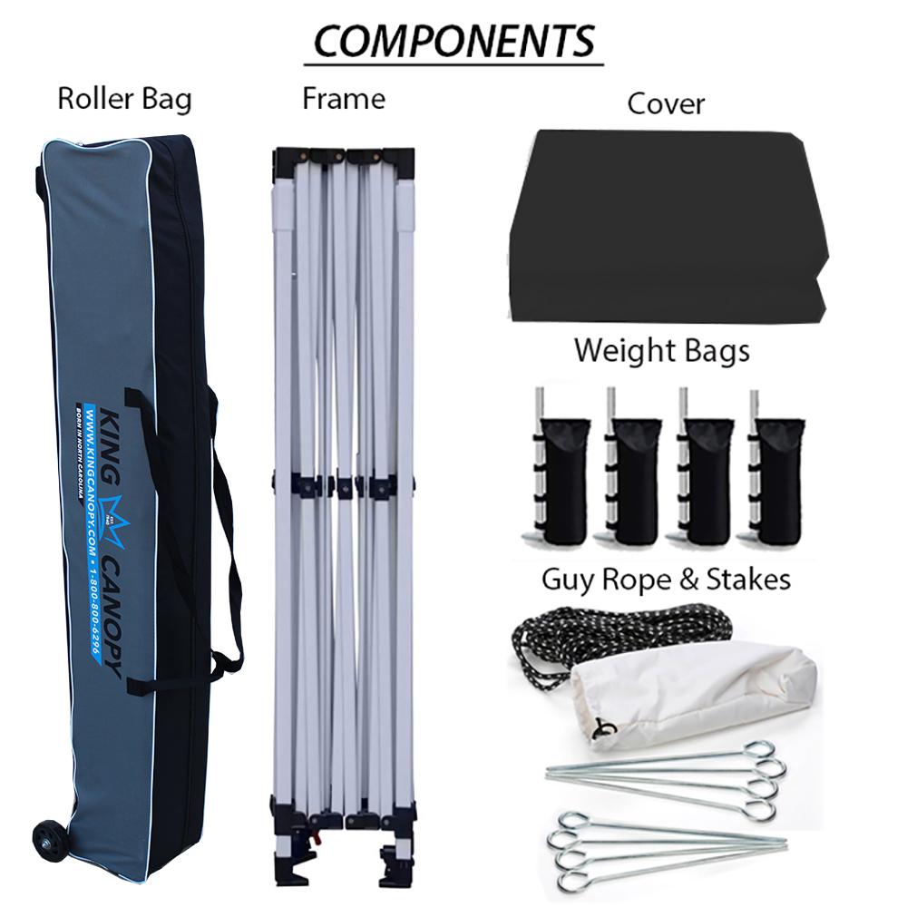 10-Feet Commerical Instant Pop up Canopy with Weight Bags, Guy Ropes and Stakes. Picture 9