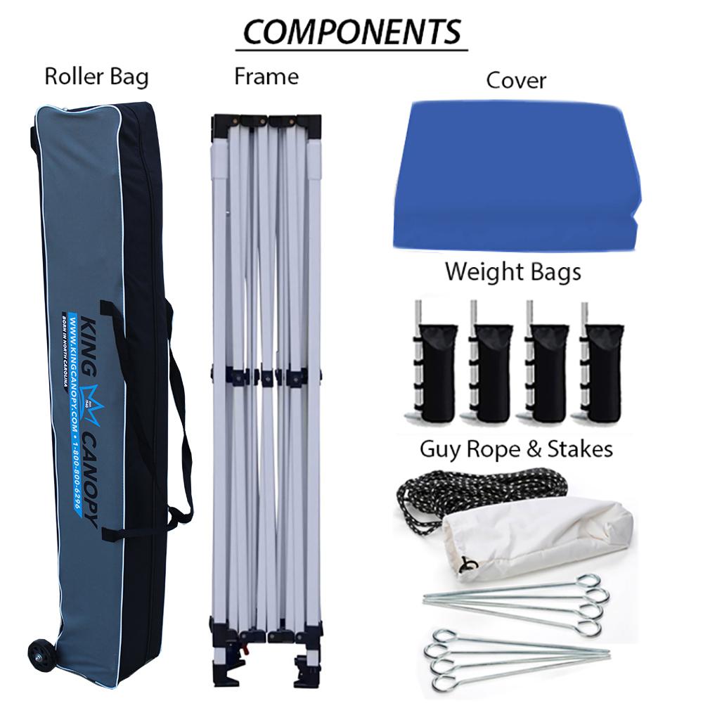 10-Feet Commerical Instant Pop up Canopy with Weight Bags, Guy Ropes and Stakes. Picture 9