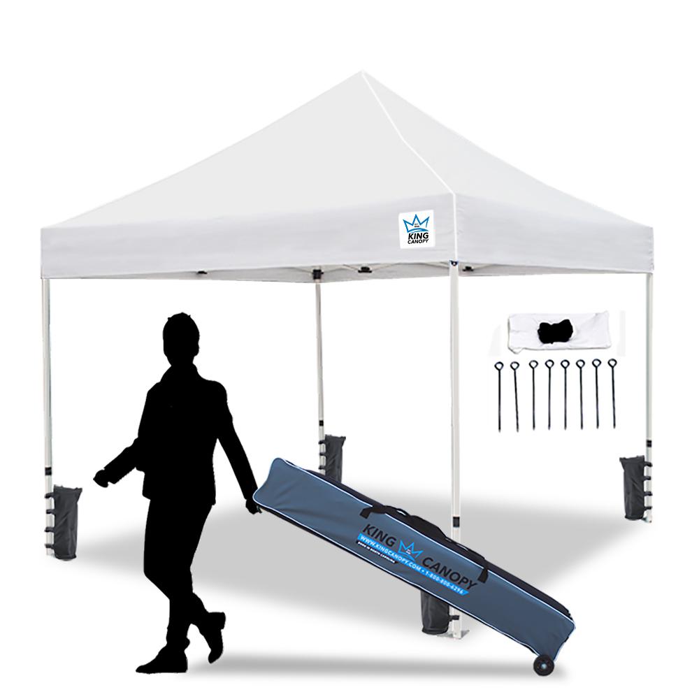 10-Feet Commerical Instant Pop up Canopy with Weight Bags, Guy Ropes and Stakes. Picture 1