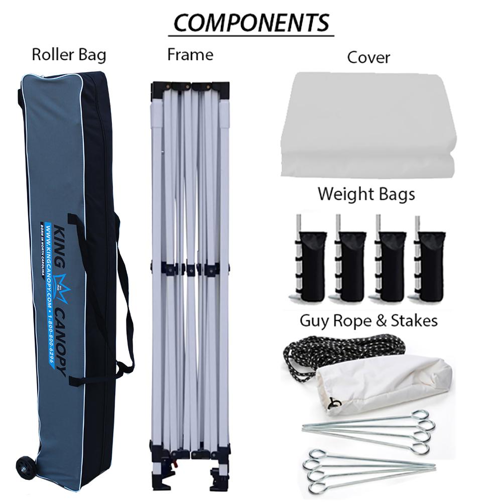 10-Feet Commerical Instant Pop up Canopy with Weight Bags, Guy Ropes and Stakes. Picture 8