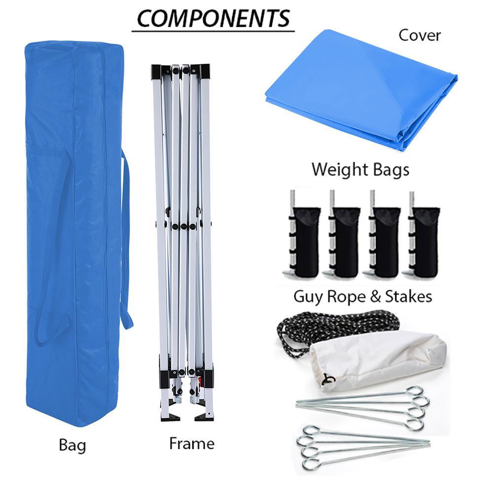 8-Feet by 8-Feet Instant Pop up Canopy with Weight Bags,Guy Ropes and Stakes. Picture 7