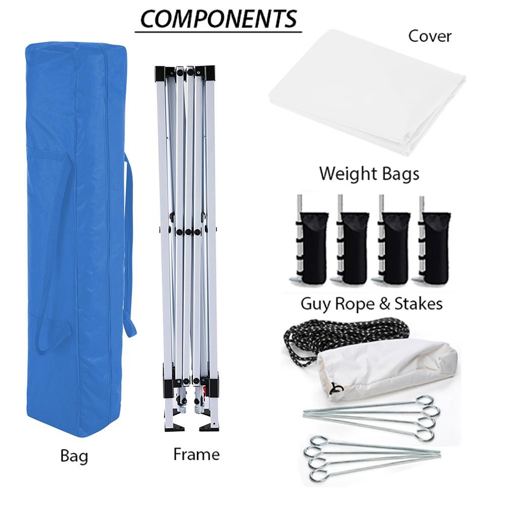 8-Feet by 8-Feet Instant Pop up Canopy with Weight Bags,Guy Ropes and Stakes. Picture 10