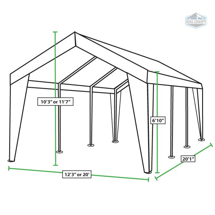 12 ft x 20 ft/20 ft x 20 ft Expandable Canopy. Picture 8