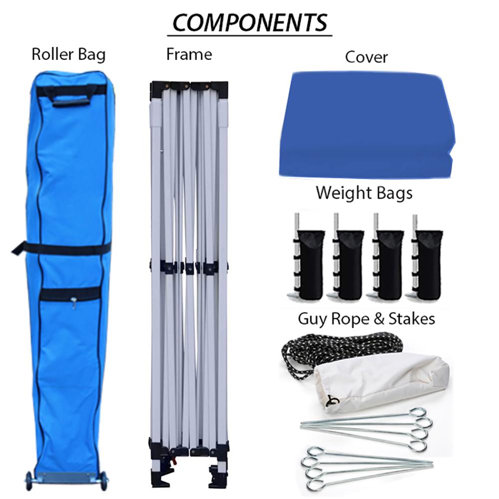 10-Feet Instant Pop up Canopy with Weight Bags, Guy Ropes and Stakes. Picture 2