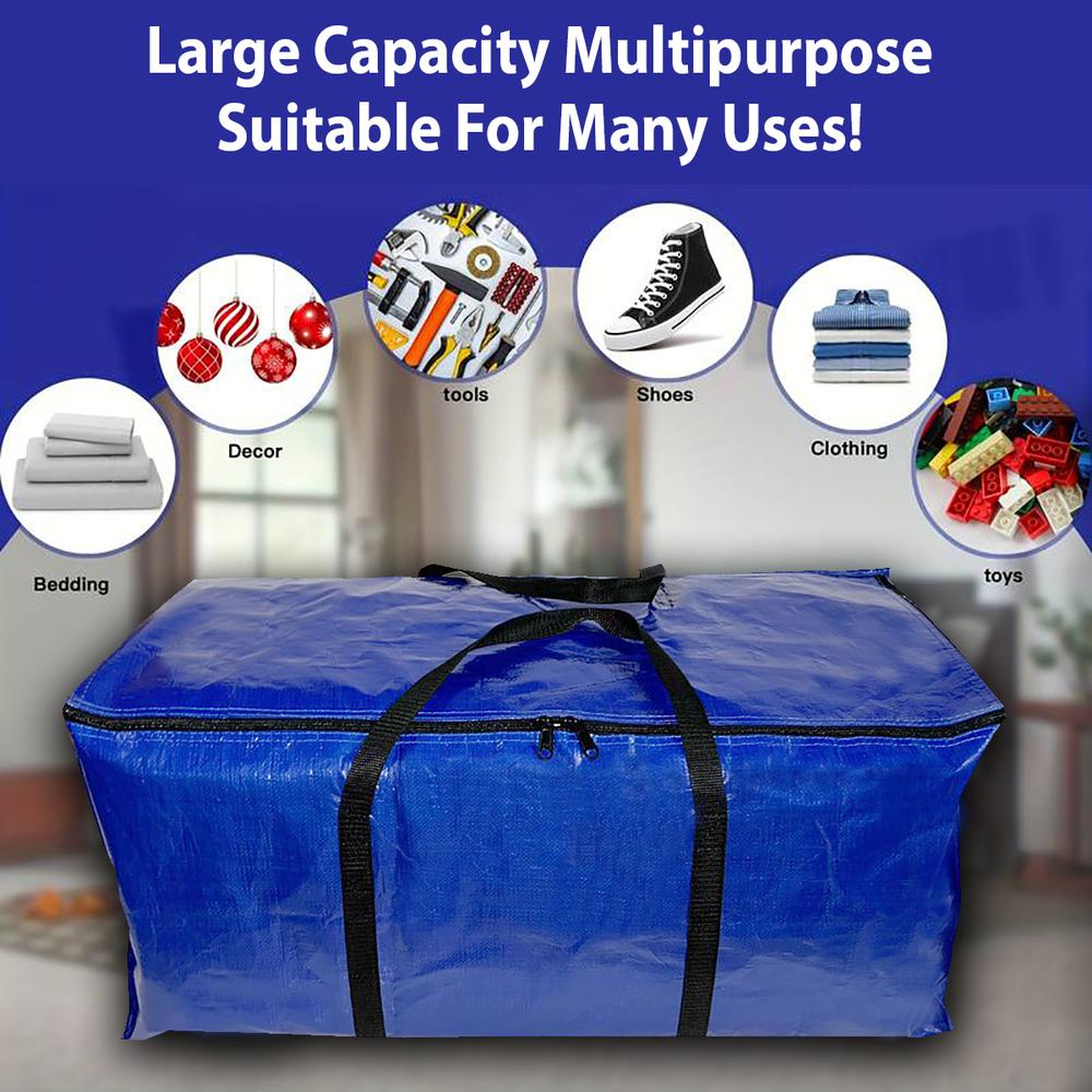 6 Pack Extra Large Moving Bags with Zippers & Carrying Handles. Picture 3