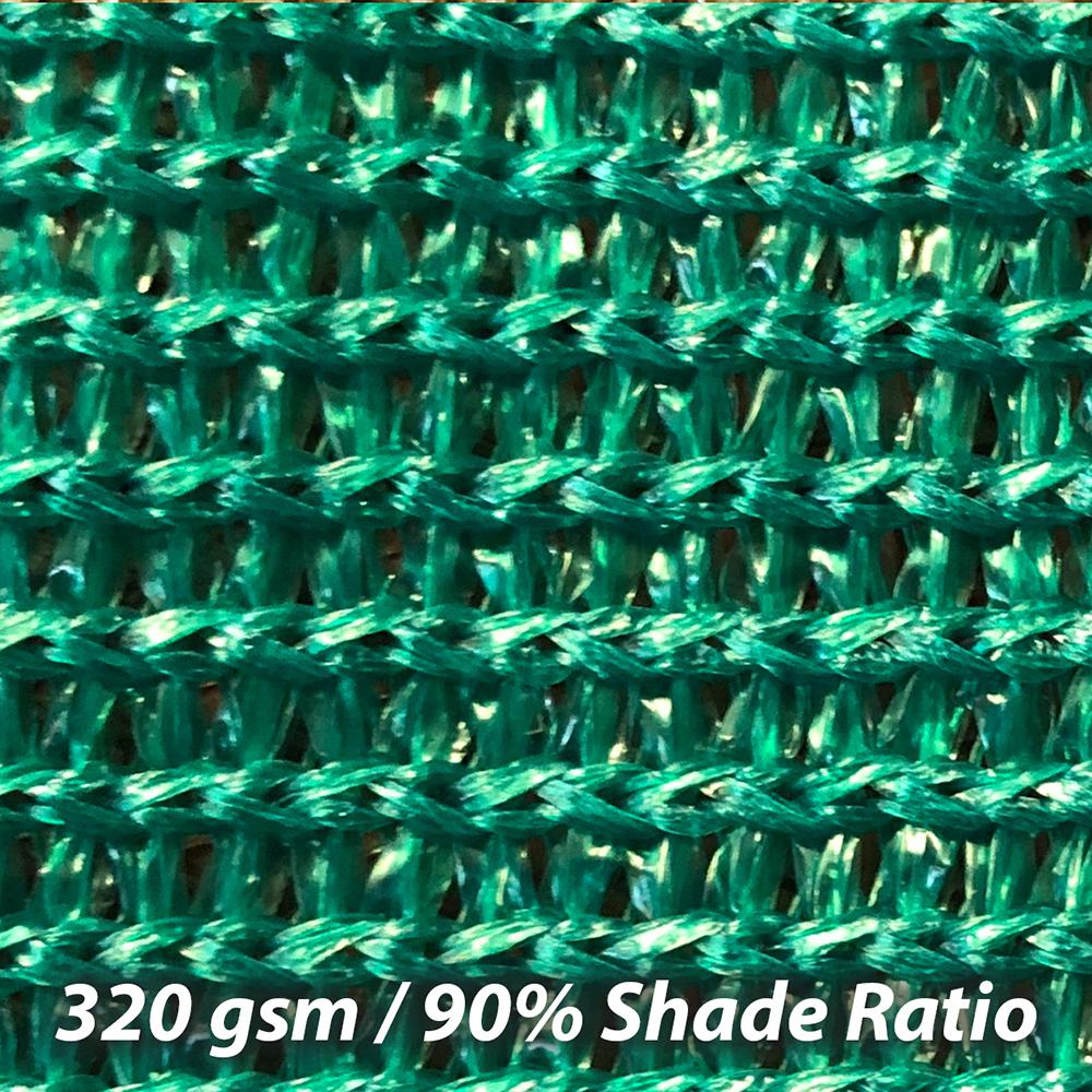 12-Feet Triangle Sun Shade Sail, 320gsm Woven Fabric, Green, TSS12GRN. Picture 3