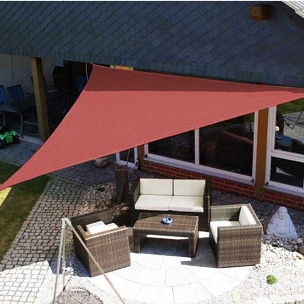 12-Feet Triangle Sun Shade Sail, 320gsm Woven Fabric, Terracotta, TSS12TCN. Picture 5