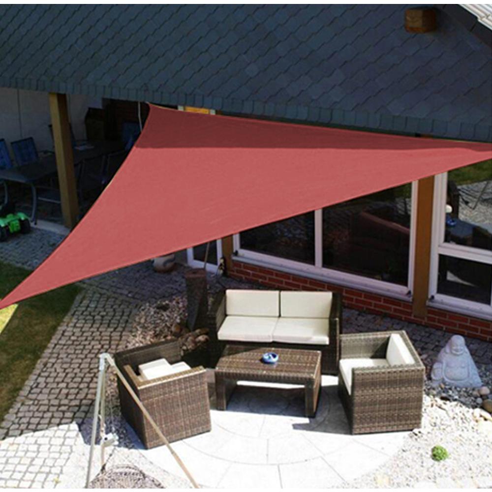 16-Feet Triangle Sun Shade Sail, 320gsm Woven Fabric, Terracotta, TSS16TCN. Picture 6