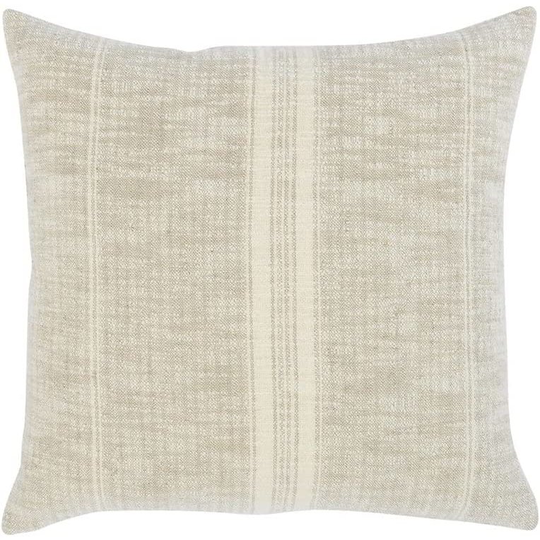 Tia 22" Square Throw Pillow, Natural Ivory. Picture 1