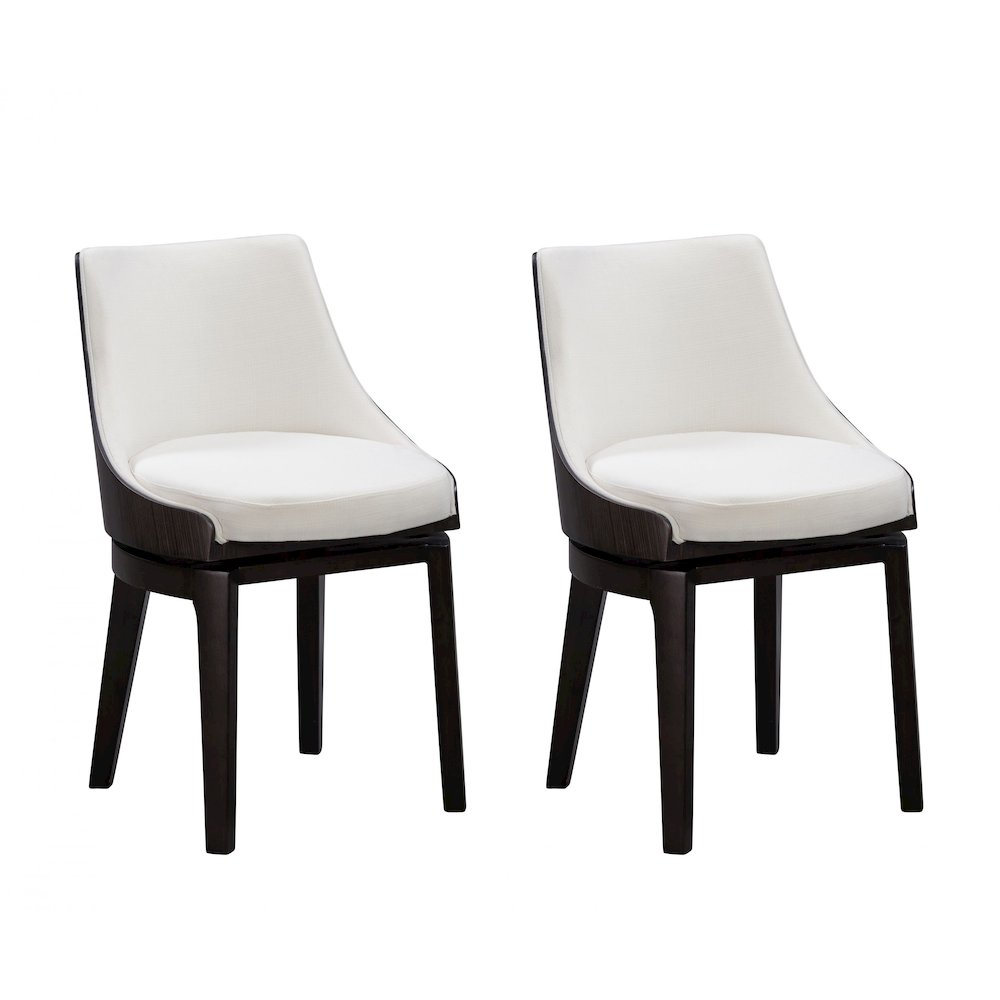 Orleans Swivel Low Back Dining Chairs - Set of 2. Picture 1