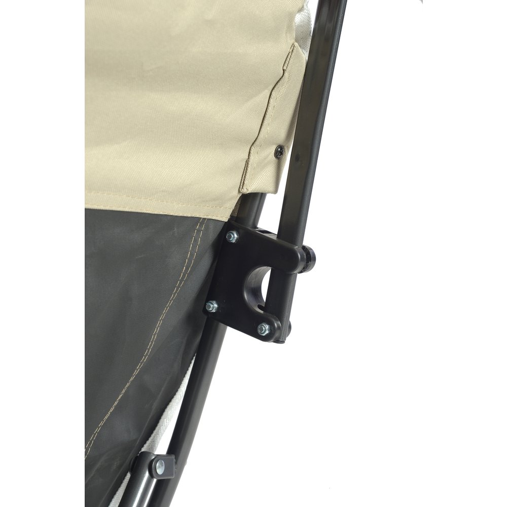 Pro Comfort High Back Shade Folding Chair - Tan/Black. Picture 3