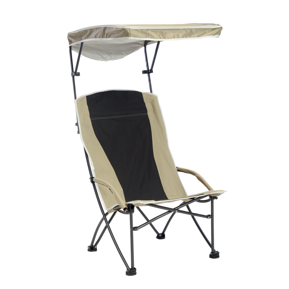 Pro Comfort High Back Shade Folding Chair - Tan/Black. The main picture.