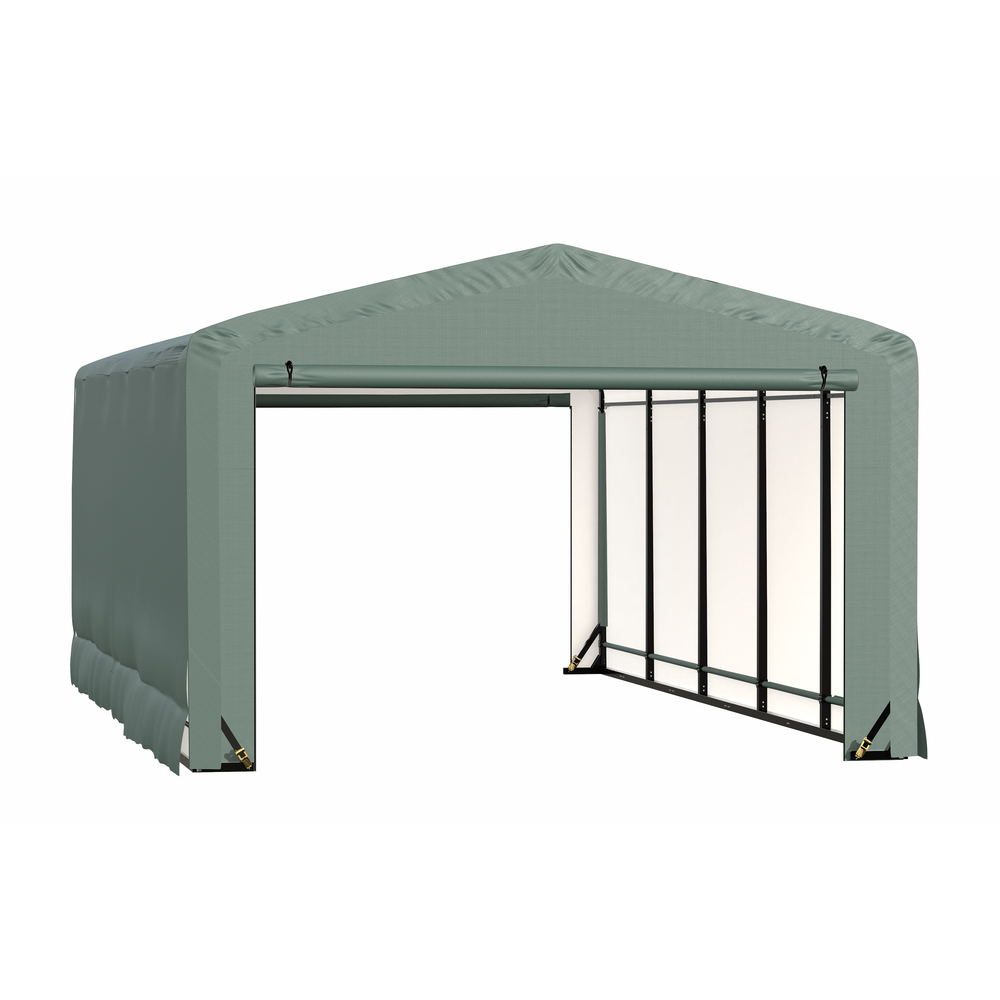 ShelterTube Wind and Snow-Load Rated Garage, 12x27x8 Green. Picture 3