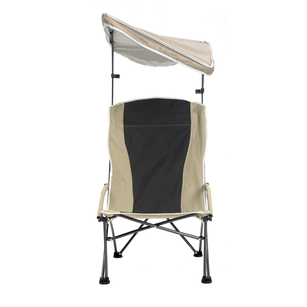 Pro Comfort High Back Shade Folding Chair - Tan/Black. Picture 2