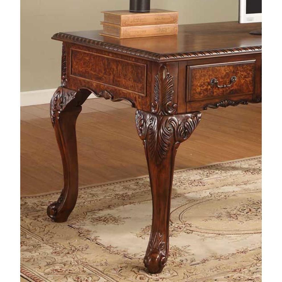 Executive Traditional Office Desk With Hand Carved Designs. Picture 5