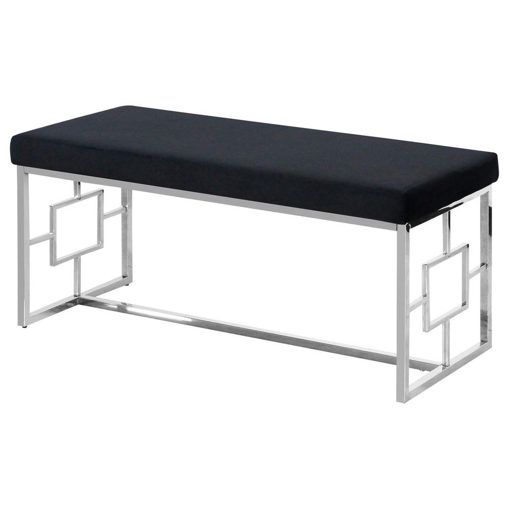 Black and Silver Stainless Steel Bench. Picture 1